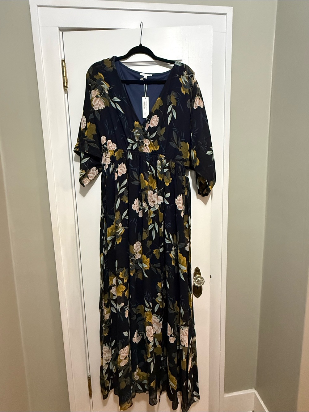 Baltic Born Navy Floral Maxi Dress